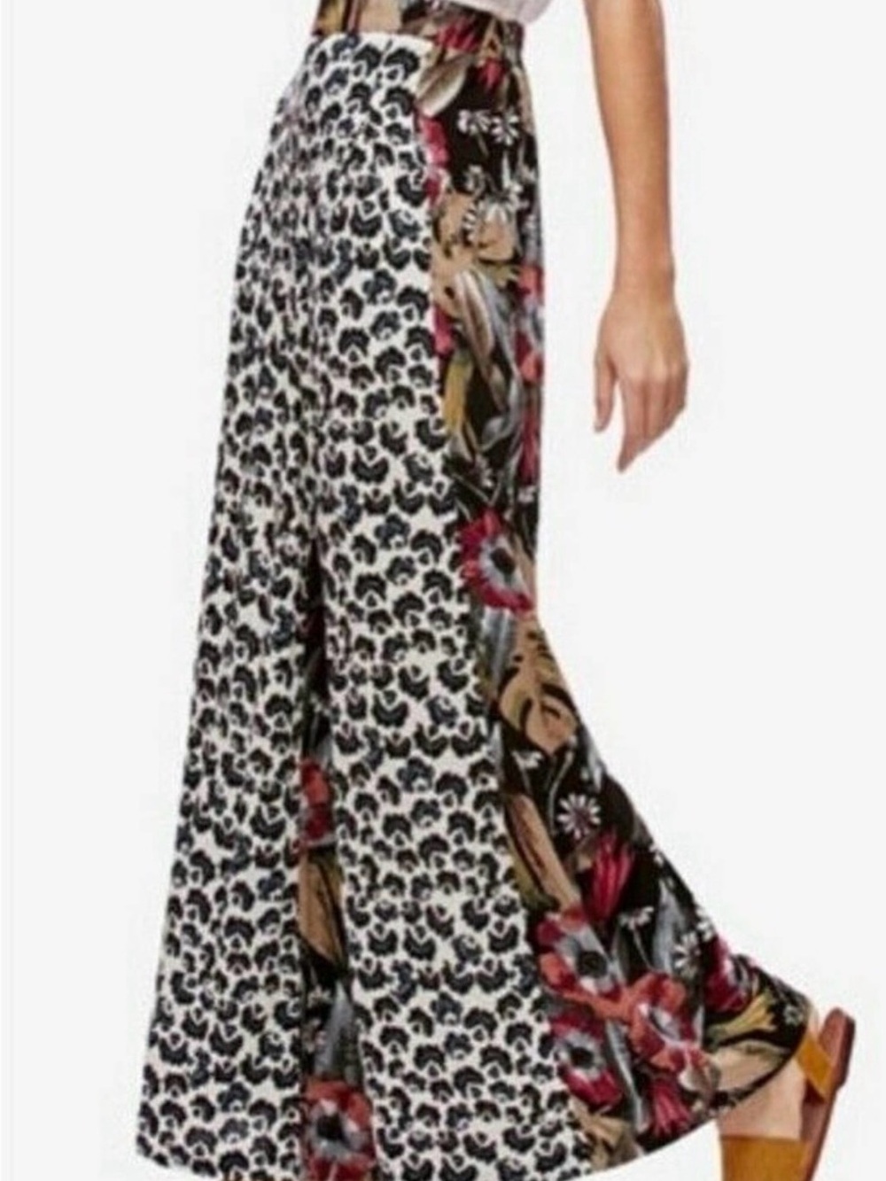 Free People Wide-Leg Palazzo Pants with Floral Print
